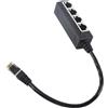 Generic Adattatore Splitter Ethernet RJ45, 1 Maschio a 4 Femmine Ethernet, Adattatore per Cavi di Rete Internet RJ45, per Tutte le Case degli Uffici a Banda larga.