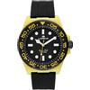 Lorenz Ocean Club 030268EE - Orologio Sportivo da Uomo al Quarzo - Orologio con cassa in superlega Soft Touch gialla - Cinturino in Gomma e chiusura deployante - Sub 100 metri - Cofanetto speciale sub