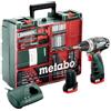 Metabo 10.8 Volt trapano avvitatore a batteria Power Maxx BS Basic per officina mobile + Set di 64 pezzi di set, 1 pezzi, 600080880