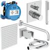 Ideal Standard - Ceratherm C100, Kit doccia con miscelatore termostatico, Set da 7 pezzi per doccia, Cromato