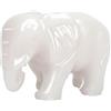 gemshan Statuetta a forma di elefante in giada, per una buona ricchezza Feng Shui, fortunata per la decorazione domestica (giada bianca avorio)