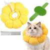 Esshogo Set di 3 Collarino Morbido Gatto,Simpatico Fiore Collare Protettivo Gatto, Tutina gatto post operatoria, Animali Domestici Morbido Anti Morso Collare