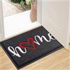 AMOMYDOG Zerbino Ingresso Esterno 43 x 76cm, Zerbino Ingresso Interno Antiscivolo, Tappeto Ingresso Interno Lavabile, Zerbino Personalizzato per Casa Ingresso Esterno Scale Giardino (Nero)