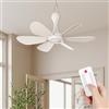 BININBOX Mini ventilatore da soffitto mobile, 4 livelli, funzionamento USB, diametro 42 cm, 5 W (telecomando)