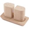 Radicaln Saleros Verona, saliera e pepiera in marmo, 6,3 cm, realizzata a mano, per piano di lavoro con vassoio, decorazione per bancone della cucina, contenitori per condimenti, spezie ideali, porta
