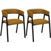HOME DECO FACTORY, HD0465, Set di 2 poltrone dal Design Contemporaneo, comode e di Facile Manutenzione, perfette per Il Soggiorno o L'Ufficio, Dimensioni 505x74x50 cm, Colore Giallo