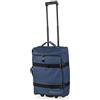 ITACA - Valigia Bagaglio a Mano 55x40x20 Semirigido. Trolley Bagaglio a Mano. Valigie Trolley Piccolo da Viaggio. Materiale Polyester Resistente e Super Leggero, Blu