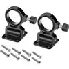 TopHomer 2 supporti per ombrelli da pesca, morsetti pieghevoli per ombrellone, montaggio a parete, staffa per ombrellone da pesca, per esterni, balcone, patio, piattaforma di pesca (nero)