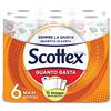 Scottex Quanto Basta, Carta Cucina, Opzione Mezzo Strappo, Con Carta certificata FSC, Confezione da 6 Maxi Rotoli