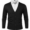 Sykooria Cardigan da Uomo Cotone Invernale Giacca Maglione Uomo Cardigan Felpa Uomo Manica Lunga Maglione Cardigan con Bottoni Uomo Slim Classics Scollo a V