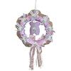GMM Fiocco Nascita Gigante Bimba, Fiocco Nascita Festone con Decorazioni in Tulle e Nastrini Vari, con Decorazione Vestitino e Applicazioni Varie, Pratico Gancio - Regalo Neonata (Rosa)
