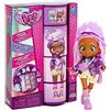 BFF BY CRY BABIES Phoebe, Bambola alla Moda da Collezione con Capelli Lunghi, Vestitini in Tessuto e 9 Accessori, Giocattolo per Bambini e Bambine +5 Anni