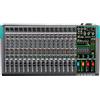 Depusheng PA16 Mixer audio professionale audio Console Sistema da scrivania Interfaccia 16 canali USB Bluetooth MP3 Ingresso computer Alimentazione phantom 48V Effetto riverbero integrato 256, Nero