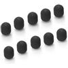 Cubilux antivento in schiuma per microfono lavalier, 10 pezzi 10 mm | Filtro anti-pop in schiuma per microfoni mini clip-on e lavalier, 10 pezzi con diametro 10 mm