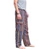 JUNKIRI Pantaloni Cargo Unisex con Motivo colorato - Fatti a Mano in Nepal, per Abbigliamento Casual Quotidiano, Festival, Feste (IT, Testo, Taglia Unica, Regular, Regular, Giallo Verde Marone)
