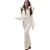 Generic Tuta Da Neve Donna Calda Elegante Monopezzo Sportiva Snowboard Moda Antivento Da Sci Cotone Con Cappuccio Pantaloni