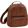 STILORD 'Sue' Zaino in Cuoio per Donne - Zainetto Elegante e Piccolo - Backpack Mini per la Città, Viaggi e Tempo Libero - Zaino Antifurto in vera Pelle per Donna, Colore:brandy - cognac