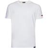 DSQUARED2 T-Shirt Bianca da Uomo con Patch Logo in Rosso L