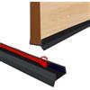 Noeborty Guarnizione per battiscopa da cucina, alta elasticità, in gomma siliconica per 15 mm, 16 mm, 17 mm, spessore del legno, per base da cucina, è forte, impermeabile, antipolvere (nero, 3 m)