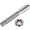 QUARKZMAN Set di 2 Pezzi Rubinetti e Matrici, Maschio Filettatore UNC 5/8-11 e Fresa Rotonda, Kit di Maschio e Fresa per Riparazione Filettature Dadi Viti Bulloni