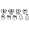 Nikou Set di 9 testine per dermoabrasione con diamante, micro sculpting, set di testine abrasive in acciaio inox (set di 9 pezzi senza scatola)