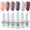 Vishine - Set di 6 flaconi di smalto in gel per unghie semipermanente, per lampade UV o LED, colori assortiti per nail art, 8 ml, colore #006
