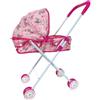 predolo Passeggino per Bambole Pieghevole, Comodo Giocattolo educativo, Carrozzina per Bambole, Giocattolo per Feste in casa all'aperto, Pattern Gatto