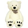 TEDBI Grande Orsacchiotto 200cm | Crema | Gigante Orso di Peluche farcito Giocattolo Bambini Cuore Regalo di Compleanno XXL Teddi Bear