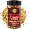 SALDVA Steak King BBQ Rub - 100% Natural Seasoning - Perfectly Balanced Blend of Spices for Extraordinary Steaks and Other BBQ Beef Dishes - Large Jar (200g)