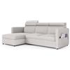 IDOHOME 160x220 Divano Angolare 3 Posti con Contenitore - Divano Letto Angolare con Penisola Reversibile con Funzione Letto, dimensioni 110x195 cm