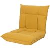 Mendler Sedia da Pavimento HWC-N44, Poltrona da Pavimento Cuscino 6 Posizioni reclinabili, Velluto - Giallo