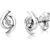 Miore - Orecchini Donna Oro Bianco con Diamanti Naturali, Vero Oro 9KT 375, Orecchini Donna Piccoli a lobo, Orecchini anallergici con perno passante e chiusura a farfalla.