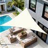 SUNNY GUARD Vela ombreggiante Impermeabile 3x3x4.25m Tenda a Vela Triangolare,Tenda da Sole per Esterno Protezione Raggi UV per Giardino Esterno terrazza,Crema scuro
