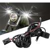 Asasytal LED Cablaggio della barra leggera, Universale Impermeabile Interruttore On/Off Kit relè con 2 LED per Motociclo Luci spot Luce ausiliaria/Fendinebbia Lampade di lavoro,1 Pezzo