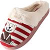 JOMIX Pantofole Donna Invernali Chiuse Ciabatte Donna Invernali Casa Pelose Calde e Comode MD3738 MD6102 (Rosso, 40)