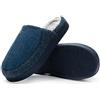 JOMIX Pantofole Uomo Invernali Ciabatte Pelose Calde da Casa Ciabattine Imbottite Comode Morbide Scape Slip On Confortevole MU8595 (Blu,46)