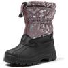 JOMIX Stivali Bambini Ragazzi Doposci Stivaletti Bambine Ragazze da Neve Impermeabile Scarpe Invernalin Imbottite da Bimbi Bimbe MB9536 (Viola, 33)
