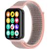 FiiMoo Cinturino Sportivo in Nylon Compatibile con Xiaomi Redmi Watch 4, Mi Band 8 Pro, Smart Band 8 Pro - Rosa, 210 mm