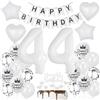 Haosell Palloncini 44 anni bianco,Decorazione 44 anni compleanno bianco,44 Anni Palloncini Compleanno Donna Uomo,Palloncini 44 anni compleanno bianco,Festa 44 anni Donna bianco,44 anni decorazioni