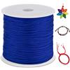 LEREATI 0.8mm Filo Nylon per Braccialetti, 100m Cordoncino per Braccialetti Coda di Topo Cordoncino Natalizio, Macrame Corda per Collane Perline Gioielli Fai da Te (Blu Reale)