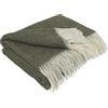 LYHome Plaid Cashmere con Lana Merinos - Coperta Invernale, Copriletto per Letto Divano, Singolo Matrimoniale Mezza Stagione, Coperte Pura Lana Morbida (140 x 200 cm | Oliva A spina di pesce)