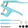 Kiuiom Snap Bottoni Pinze, Pinze Installazione per Bottoni, Pinze per Bottoni Automatici, Bottoni a Pressione Pinza Pinze per Bottoni T3 T5 T8 Abbigliamento Pulsante Pinze Strumento per Cucire Blu