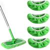 Azlanway Panni riutilizzabili per Sweeper Mop, 4 pezzi lavabili Mop di panni di ricambio in microfibra, 25,5 x 11,5 cm, lavabili per un uso umido e asciutto per pavimenti duri e piastrelle