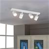 Klighten Faretti da Soffitto Orientabili Bianco, con 4 Attacco GU10, Plafoniera 4 Luci Interno, lampada Soffitto per Cucina, Soggiorno, Camera da Letto, Max 50W x 4, Lampadina Non Inclusa