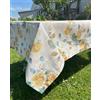 1KDreams Tovaglia da Tavola - Tovaglia Floreale - Rose Gialle e Bianche - Copritavolo Elegante - Made in Italy (Giallo, 130x240 cm)