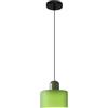 S-Cevada Lampada a Sospensione Piccola Vetro Colorato Moderna Regolabile per Camera da Letto Isola Cucina Soggiorno Corridoio Sala da Pranzo Lampadario (Verde opaco)