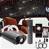 CHINLY Cielo stellato Fibra ottica per auto/plafoniera, 16W Scintillio 408 pezzi di (0,75mm+1,0mm+1,5mm) Bluetooth APP LED Fibra ottica Kit plafoniera stella a distanza Luce stellare