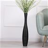 Leewadee Vaso Nero Decorativo Per Fiori O Pampas Da Interno Da Terra, Alto 65 cm, Resina