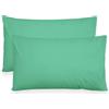 Nada Home Coppia Federe Cuscini Letto 52x82 cm in 100% Puro Cotone - Copricuscini Guanciale Tinta Unita con Pattina Interna Senza Zip o Bottoni - Set 2 Federe Morbide e Resistenti
