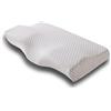 PORRASSO Cuscino Cervicale Memory Guanciale Letto in Memory Foam Ergonomico Neck Pillow Cotone Rimbalzante Cronico Traspirante Rimovibile Lavabile Migliorare la qualità del Sonno - Grigio 2